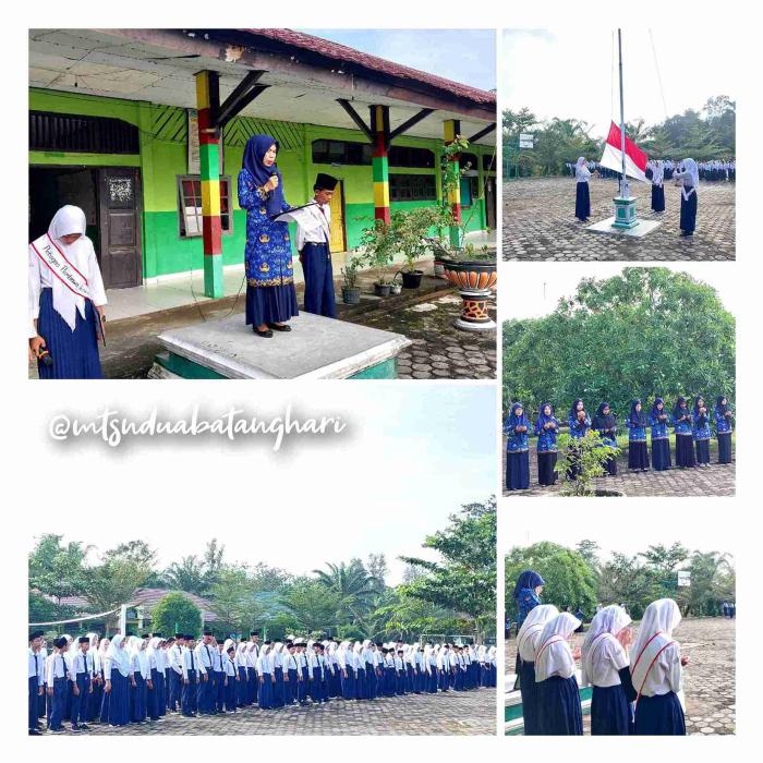 Peringati Hari Kebangkitan Nasional, MTsN 2 Batanghari Gelar Upacara Bendera