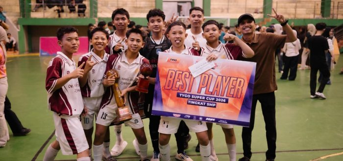 MTsN 2 Batang Hari Raih Juara Tygo Futsal Super Cup 2026, Daffa Ristyawan Sabet Gelar Pemain Terbaik