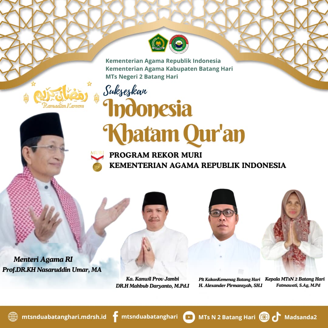 MTsN 2 Batanghari Turut Sukseskan Program Indonesia Khataman Al-Qur'an 