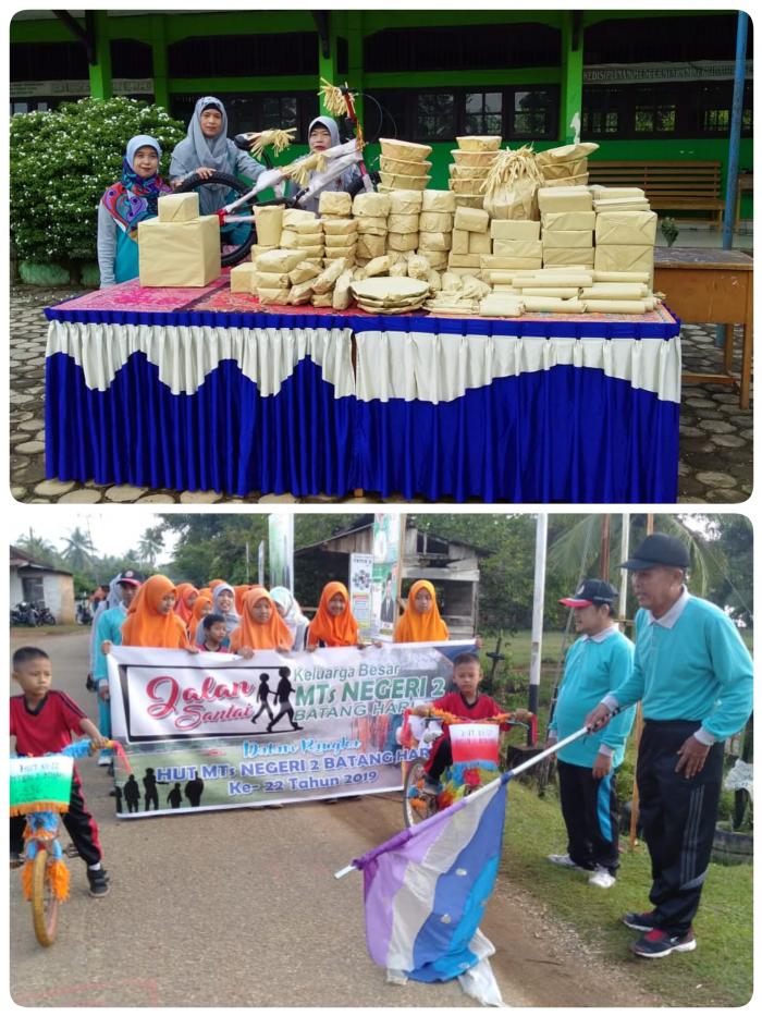Menyambut HUT MTs Negeri 2 Batang Hari ke-22, Gelar Jalan Santai dan Pembagian Doorprize
