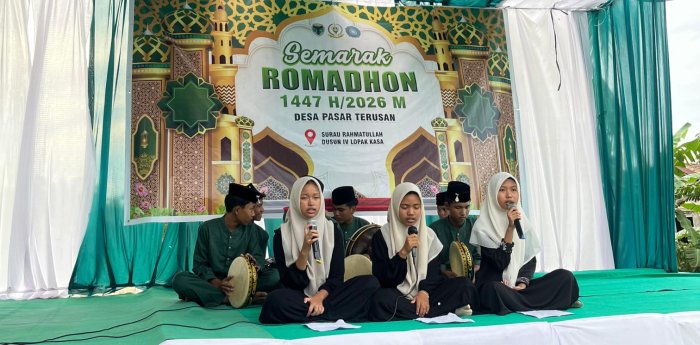 Hadirkan Nuansa Religius, MTsN 2 Batang Hari Semarakkan Syiar Ramadhan Desa Pasar Terusan
