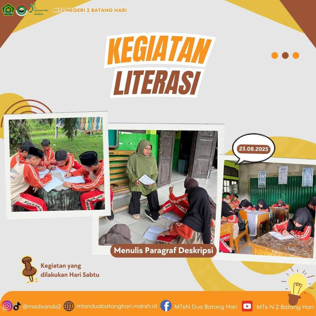 Saat Madrasah Jadi Inspirasi,Kreativitas Siswa MTsN 2 Batang Hari Berkembang Lewat Literasi