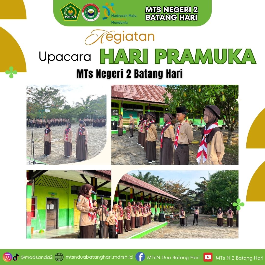 MTs Negeri 2 Batang Hari Gelar Upacara Hari Pramuka ke-64
