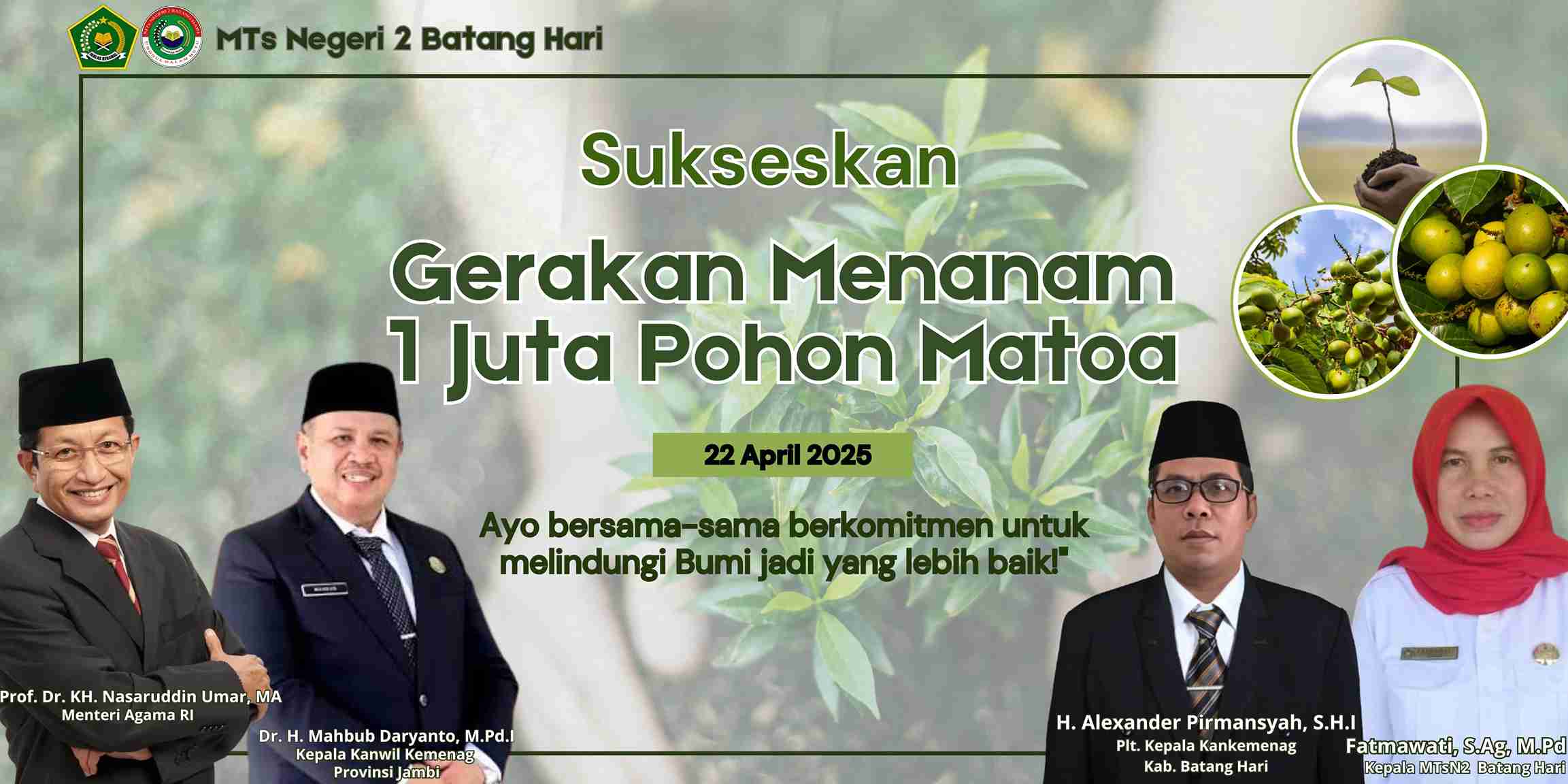MTsN 2 Batanghari Sukseskan Gerakan Penanaman Sejuta Pohon Matoa Kemenag