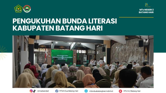 Kepala MTs Negeri 2 Batang Hari Hadiri Sosialisasi Perbup Gerakan Literasi dan Pengukuhan Bunda Literasi Kabupaten Batang Hari