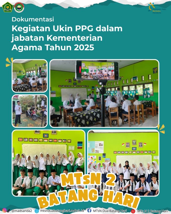 Lima Guru MTs Negeri 2 Batang Hari Ikuti Ujian Kinerja (UKin) PPG dalam Jabatan Kementerian Agama Tahun 2025